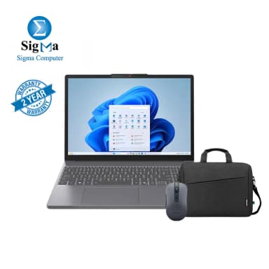 NOTEBOOK-LENOVO-CI7-IdeaPad Slim 3 15IRH10 - 83K100F1ED Laptop, Intel Core i7-13620H, 512GB SSD, 16GB RAM, 15.3 Inch WUXGA IPS Display, Intel UHD Graphics, Windows 11- Luna Grey, with - WL310 Mouse + Lenovo 16-inch Topload T210 - View 1