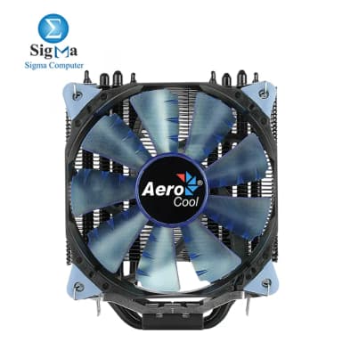 Aerocool Verkho 4 Dark CPU air cooler with 4x6mm heat pipes 120mm PWM fan 145W TDP and wide Intel AMD socket compatibility. - View 6