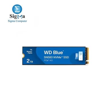 Western Digital 2TB WD Blue SN580 NVMe Internal Solid State Drive SSD - Gen4 x4 PCIe 16Gb/s, M.2 2280, Up to 4,150 MB/s - WDS200T3B0E - View 3