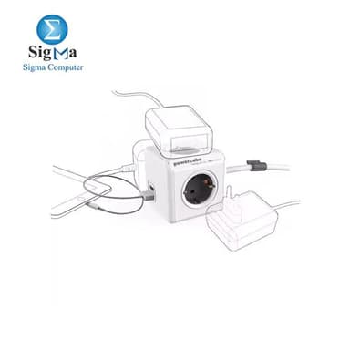 Allocacoc PowerCube Extended USB Type F Grey 1.5 m - View 2