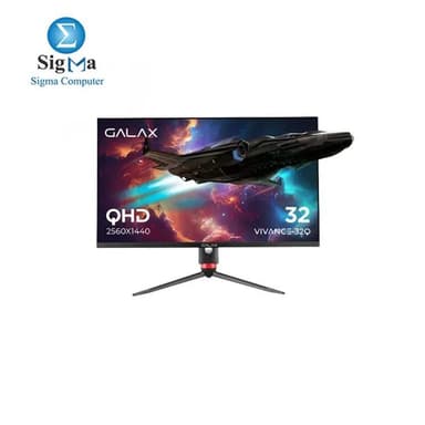 GALAX VIVANCE-32Q Gaming Monitor (VI-32Q) 32inch - 2K - IPS - 165Hz - 1ms - G-Sync - HDR 10 - DCI-P3 95% - Borderless. - View 1
