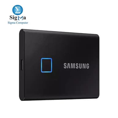 SAMSUNG Portable SSD T7 TOUCH USB 3.2 2TB EXTERNAL SIOLD STATE DRIVE BLACK - View 1