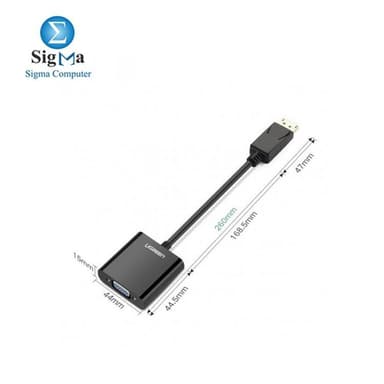 UGREEN CM101 40744 HDMI to VGA & HDMI CONVERTER With Audio Black - View 2