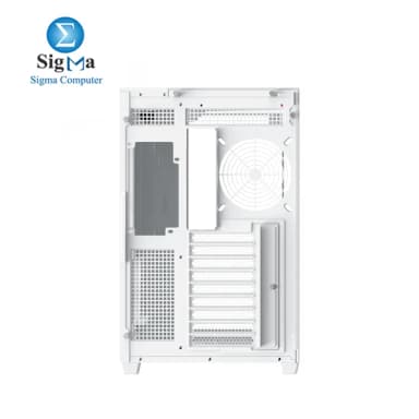 Xigmatek Aqua V Arctic ATX case with 165mm CPU cooler 410mm GPU 7-fan 360mm radiator support 3 tempered glass panels USB-C front I O. - View 5