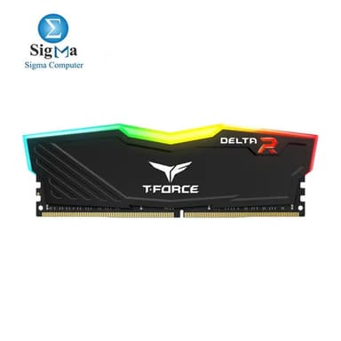 Team T-Force Delta RGB DDR4 8GB 3200MHz CL16, 1.35V, aluminum heat spreader, 120° RGB lighting, XMP 2.0 - View 1