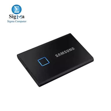 SAMSUNG Portable SSD T7 TOUCH USB 3.2 2TB EXTERNAL SIOLD STATE DRIVE BLACK - View 2