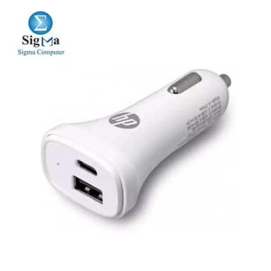 HP Car Charger USB-C & USB-A 4.0A WHITE - View 2