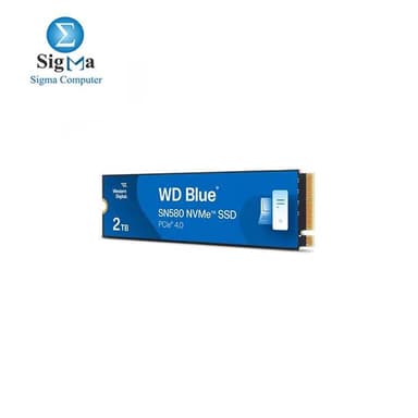 Western Digital 2TB WD Blue SN580 NVMe Internal Solid State Drive SSD - Gen4 x4 PCIe 16Gb/s, M.2 2280, Up to 4,150 MB/s - WDS200T3B0E - View 2