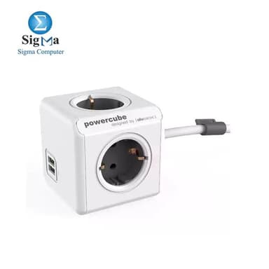 Allocacoc PowerCube Extended USB Type F Grey 1.5 m - View 1