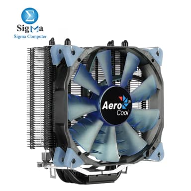 Aerocool Verkho 4 Dark CPU air cooler with 4x6mm heat pipes 120mm PWM fan 145W TDP and wide Intel AMD socket compatibility. - View 1